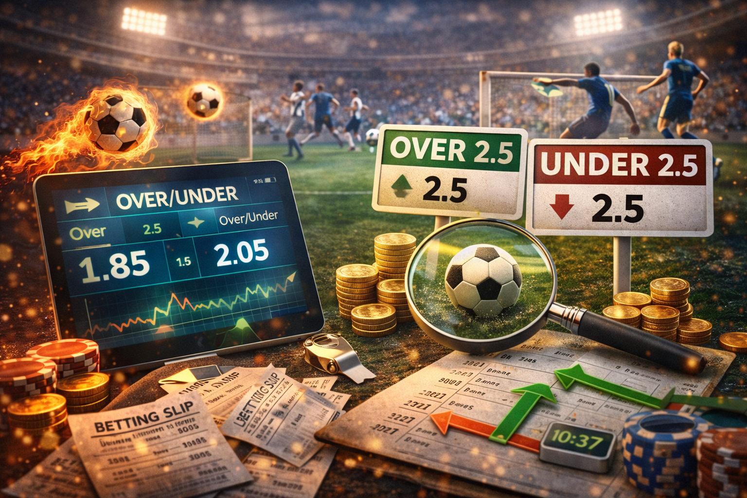 Khái niệm cược Over/Under trong bóng đá
