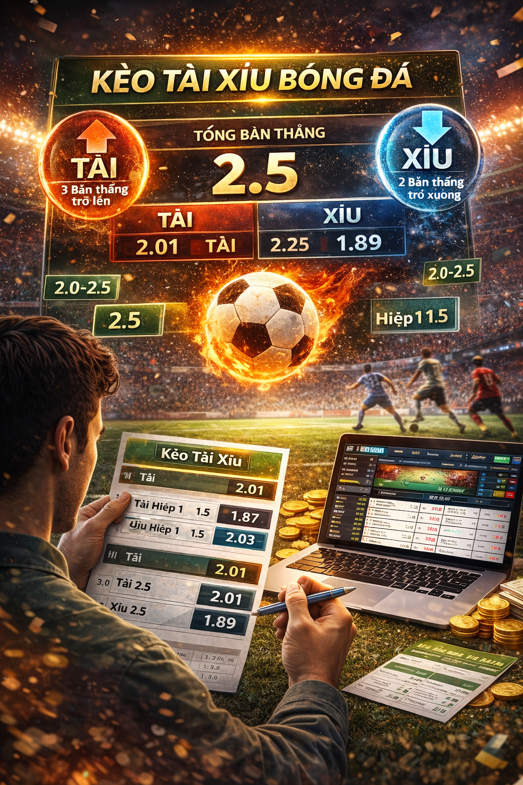 Kèo tài xỉu bóng đá sôi động