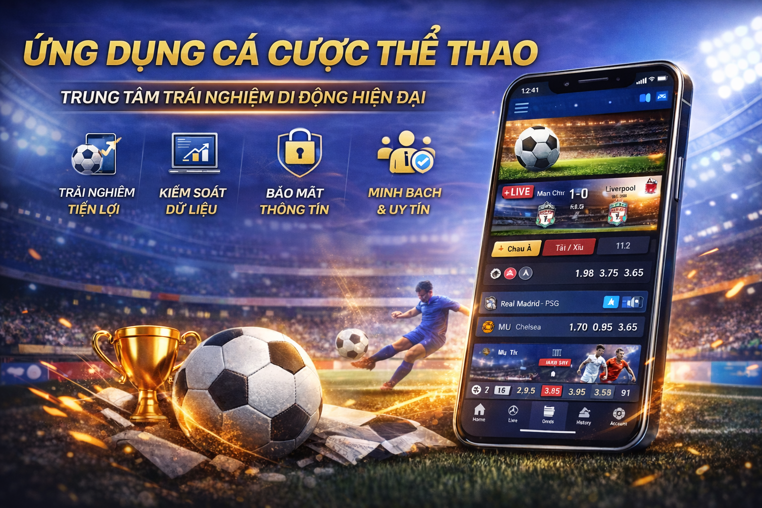 Ứng dụng cá cược thể thao hiện đại