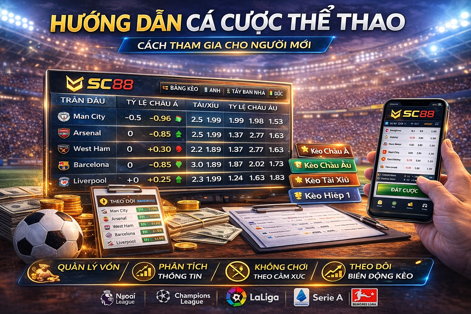 Hướng dẫn cá cược thể thao SC88